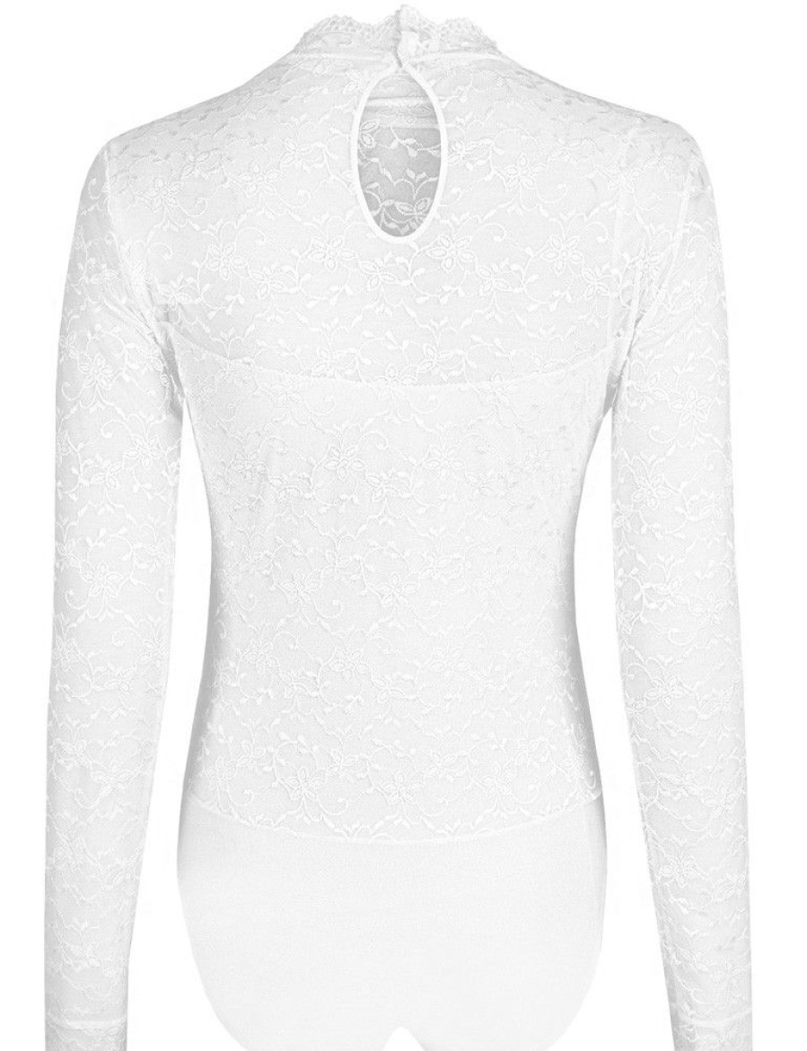 Damen Nina von C. Bodys | Nina Von C. Langarm Blusen Body "Sarina" 48591971 | Weis