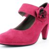 Damen Andrea Conti Pumps | Andrea Conti - Plateau Pumps Mit Riemchen Und Zierblute - Pink