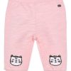 Madchen BONDI Fur´S Baby | Bondi Baby Laufhose "Katzchen" 93703 - Apricot / Schwarz | Jogginghose