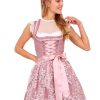 Damen Krüger MADL Dirndl | Kruger Dirndl "Smilla" Spitzenschurze 049595 | Rosa - 50Cm