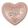 Schmuck Trachtenland | Magnet Brosche Tuchhalter - Rosegold Herz Ornament