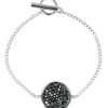 Schmuck LUISIA® | Luisia® Silbernes Damen Armband Mit Schwarzen Kristallen Von Swarovski®