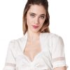 Damen KRÜGER COLLECTION Blusen & Shirts | Kruger Dirndlbluse "Tori" Traditionell Halbarm 211165 | Weis