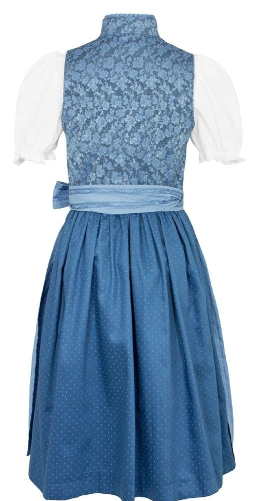 Madchen Turi Landhaus Dirndl | Turi Kinder Dirndl "Nadja" Mit Schneewittchenkragen | Blau