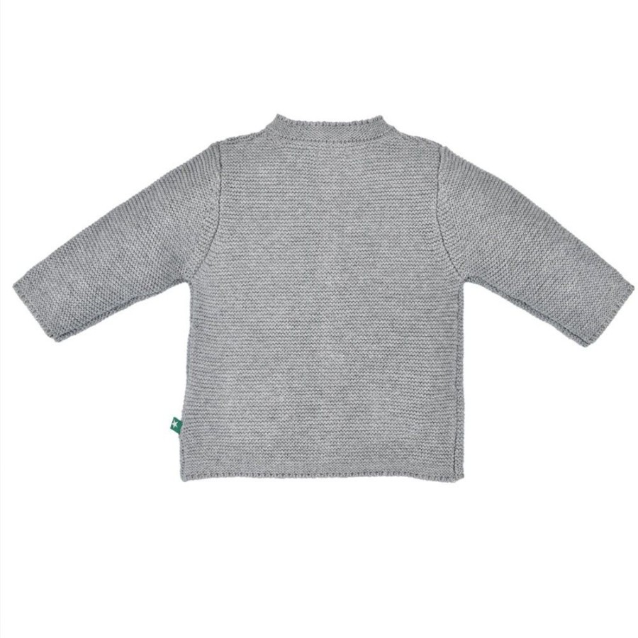 Jungen BONDI Fur´S Baby | Bondi Baby Kinder Strickjacke 93652 - Hellgrau | Kinderjacke