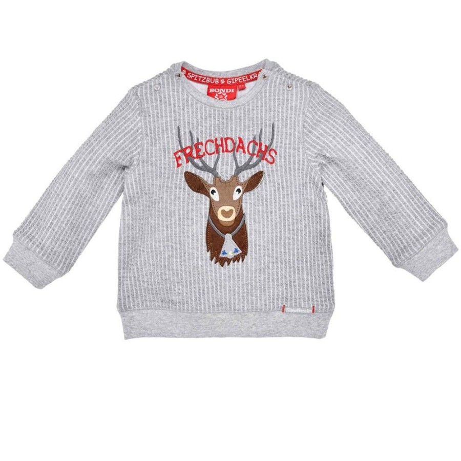 Jungen BONDI Shirts | Bondi Jungen Sweatshirt "Frechdachs" 91524 - Grau | Pullover