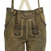 Jungen Maddox Lederhosen | Maddox Kinder Kniebund Lederhose "Rotwand" Mit Trager | Antik Ziller