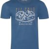 Herren Piz Palü Shirts | Piz Palu Herren Kurzarm Shirt "Unterwassen" Mit Printmotiv | Schieferblau