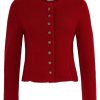 Damen Isar-Trachten Trachtenjacken | Isar-Trachten Damen Strickjacke "Saskia" 57102 | Rot