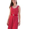 Damen Turi Landhaus Dirndl | Turi Damen Trachtenkleid "Kati" Mit Blumchenmuster | Rot