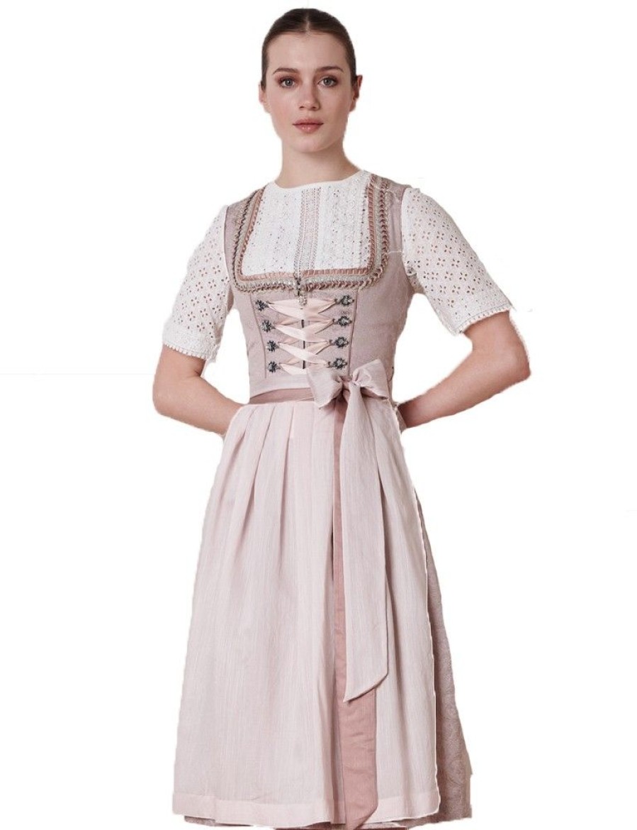 Damen KRÜGER COLLECTION Dirndl | Kruger Dirndl "Enid" Elegant 114265 | Rosa - 70Cm