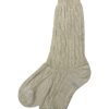 Herren Marschall Trachten Strumpfe | Trachten Shopper Socken Mit Zopfmuster - Trachtenstrumpfe | Natur