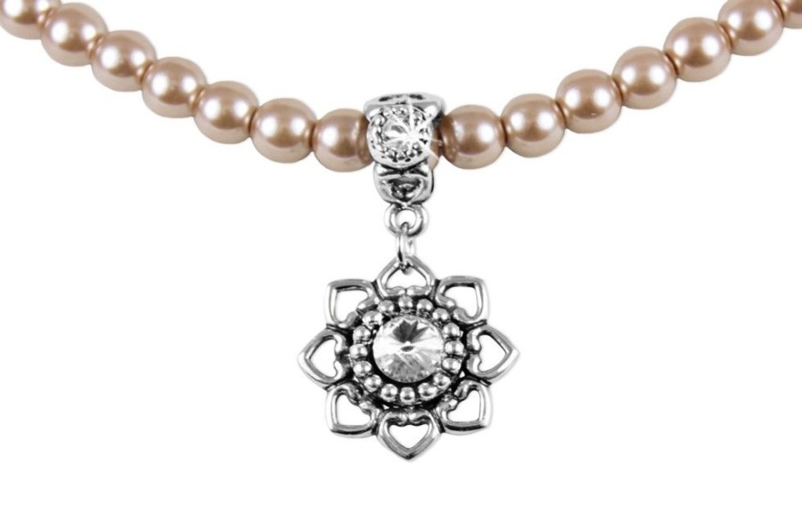 Schmuck LUISIA® | Luisia Perlencollier Tessa Mit Herzblute - Nougat