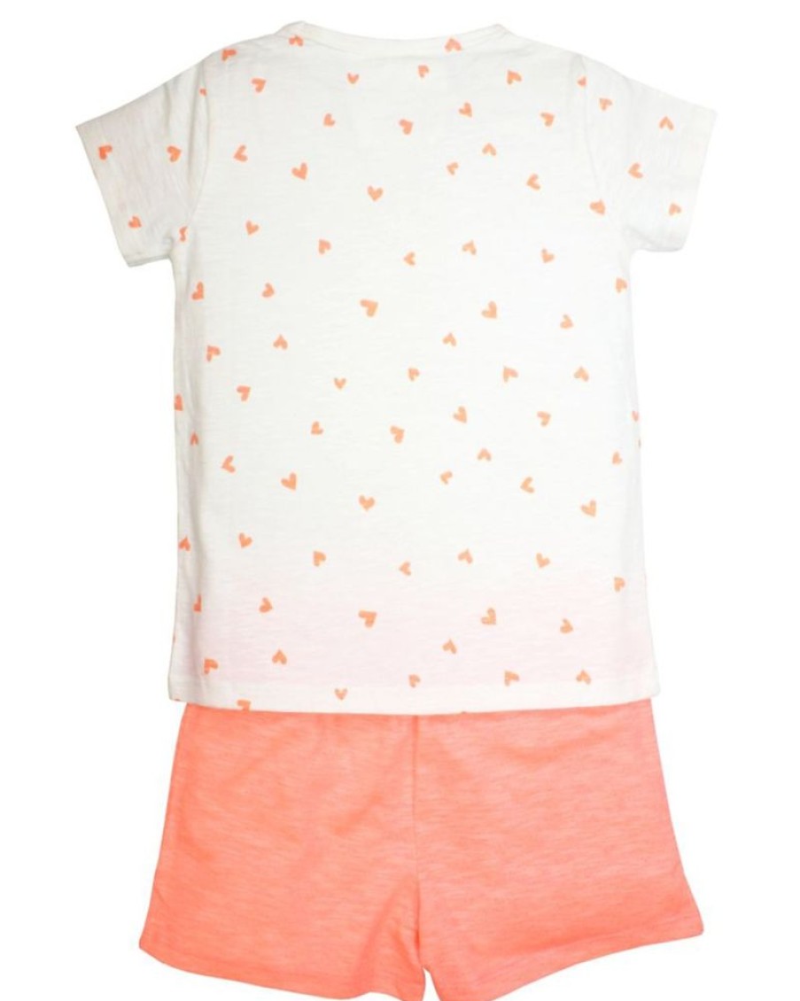 Madchen BONDI Blusen / Shirts | Bondi Shorty - Schlafanzug "Pferde-Motiv" 36230 | Weis Apricot