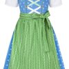 Madchen Isar-Trachten Dirndl | Isar-Trachten Kinder Dirndl "Victoria" 3-Tlg. 52415 | Blau Grun