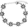 Schmuck Trachtenland | Silbernes Strass Armband Mit Bluten - Kristall