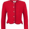 Madchen Isar-Trachten Jacken | Isar-Trachten Kinder Strickjacke "Amy" 47068 | Rot