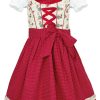 Madchen Maddox Dirndl | Maddox Kinder Dirndl "Zermatt" 3-Tlg. | Streublumchen Creme Rot