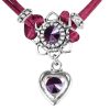 Schmuck LUISIA® | Luisia® Halskette Chiara Mit Herzblute, Strassherz Und Kristallen Von Swarovski® - Bordeaux