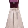 Damen MarJo Dirndl | Marjo Trachten Samt Dirndl "Sabine" 594368 | Rosegarden - 68Cm