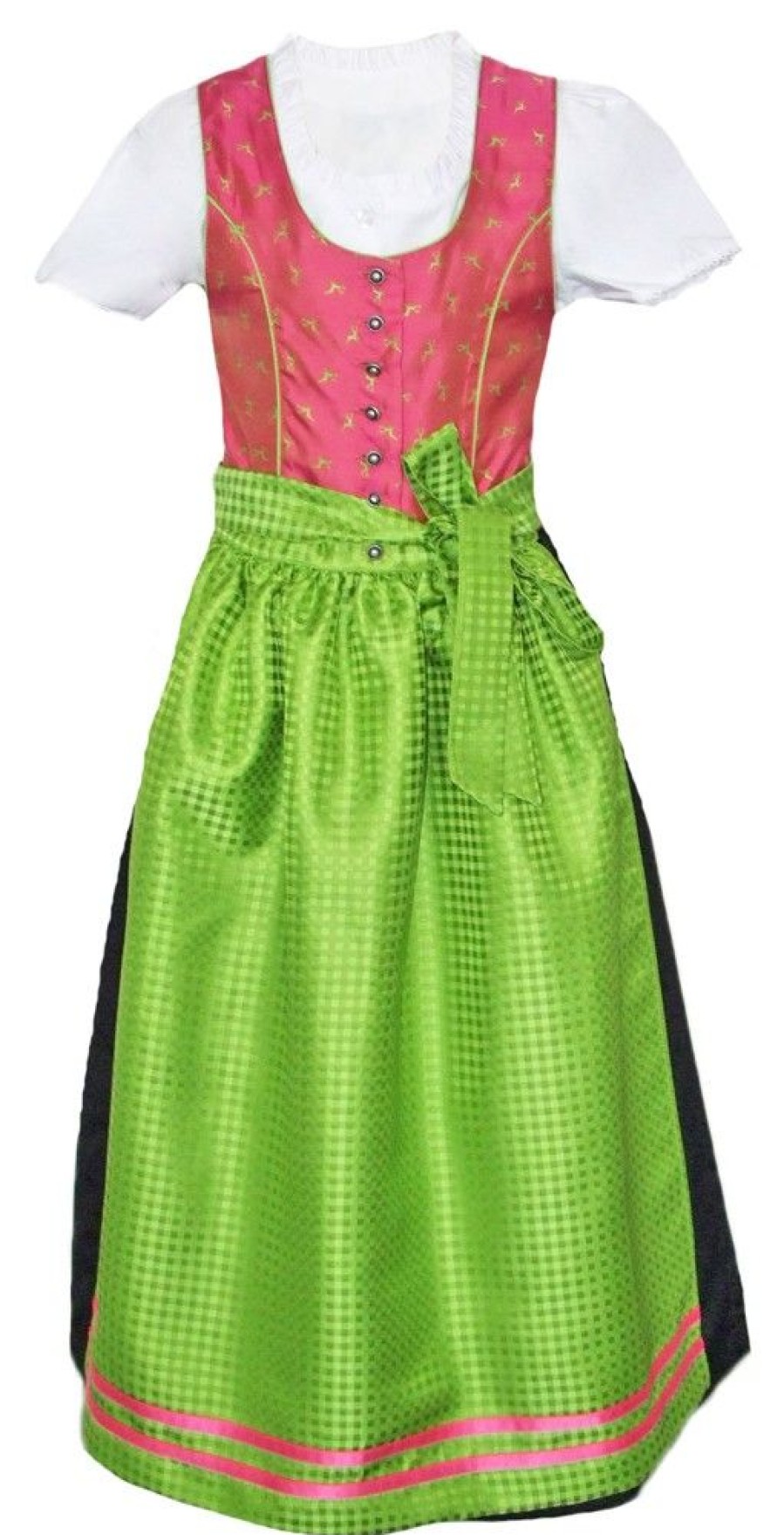 Madchen Isar-Trachten Dirndl | Isar-Trachten Kinder Dirndl "Elena" 3-Tlg. | Pink Grun