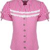 Madchen Maddox Blusen / Shirts | Maddox Kinder Trachten Bluse "Emma" | Pink Kariert