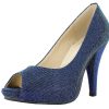 Damen Andrea Conti Pumps | Glitzer Peeptoe Damen Schuhe - Blau