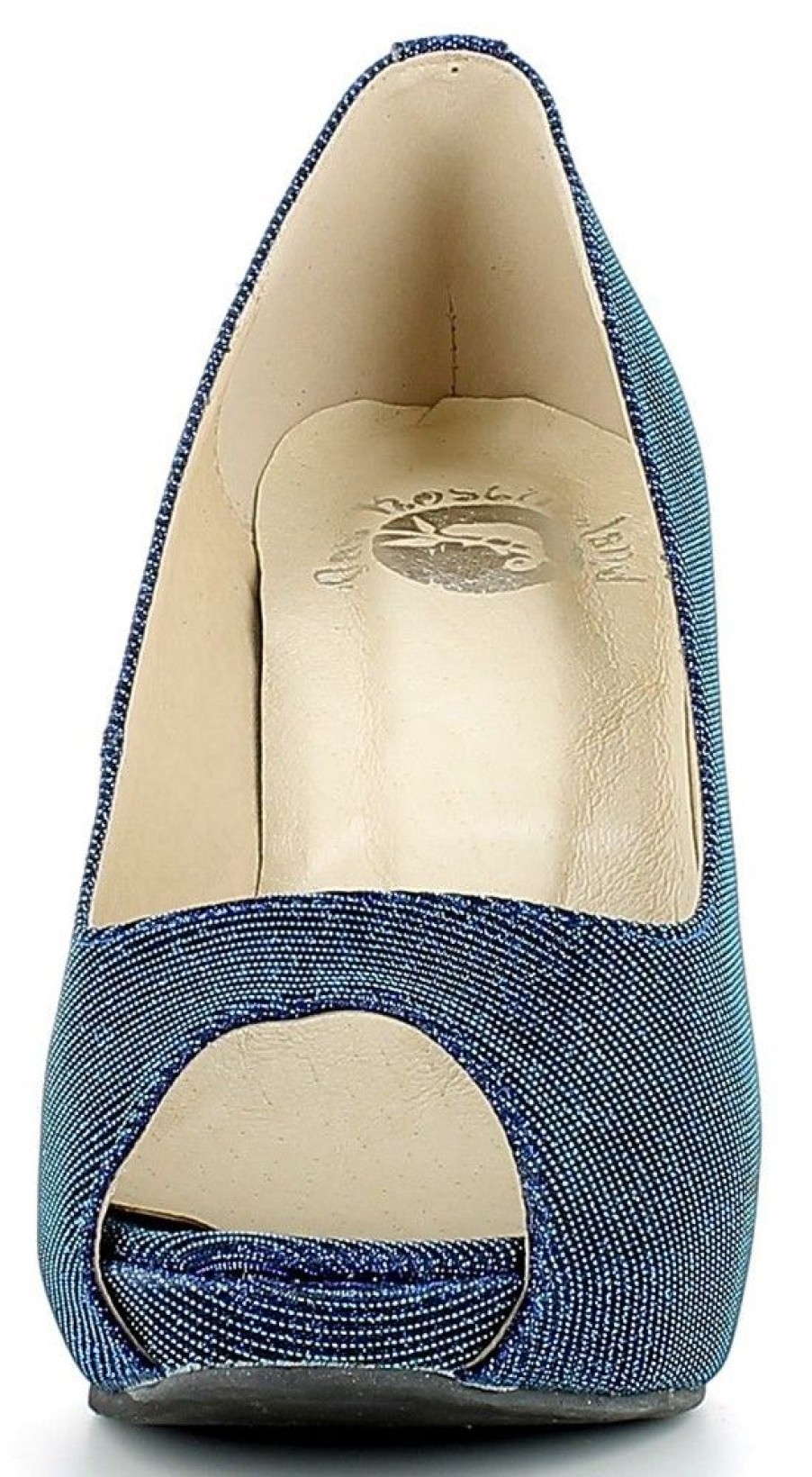 Damen Andrea Conti Pumps | Glitzer Peeptoe Damen Schuhe - Blau