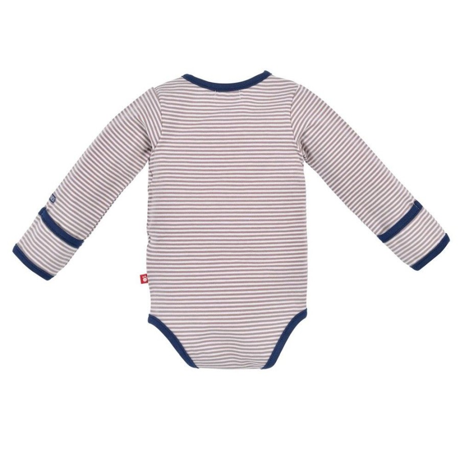 Jungen BONDI Baby Bodys | Bondi Baby Langarm Wickelbody "Bar" 93763 | Beige