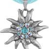 Schmuck P.S. Schuhmacher | Edelweis Halskette Mit Kristallen Von Swarovski® - Hellblau