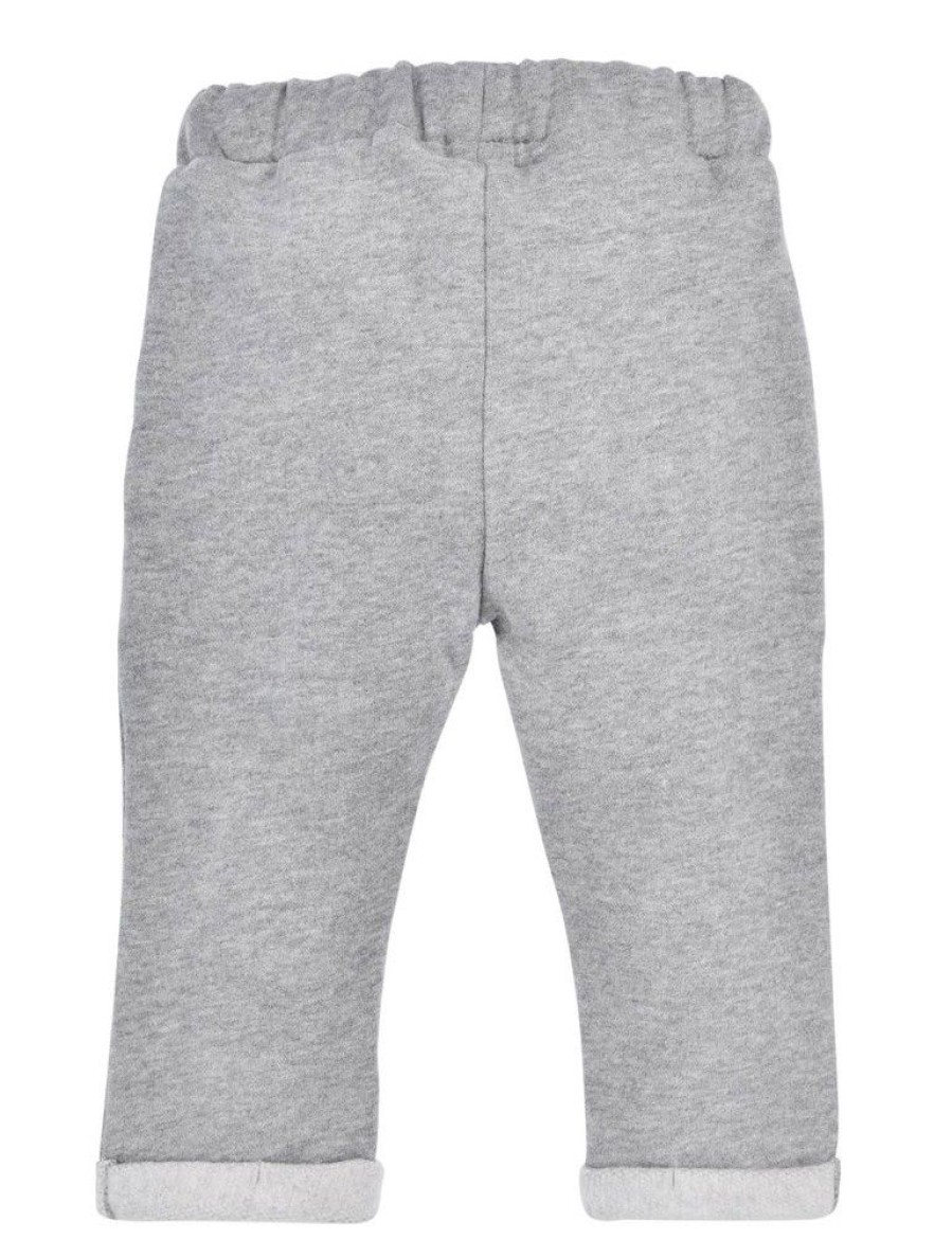 Jungen BONDI Lederhosen | Bondi Baby Kinder Laufhose Jogginghose "Wild Love" 86635 | Grey-Melange