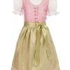 Madchen Isar-Trachten Dirndl | Isar-Trachten Kinder Dirndl "Prinzess" 3-Tlg. Mit Bluse 43102 | Festlich - Rosa Grun