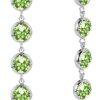 Schmuck LUISIA® | Luisia® Ohrringe "Calanthe" Mit Funf Kristallen Von Swarovski® - Silber / Peridot