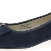 Damen Hirschkogel Ballerinas | Hirschkogel Damen Ballerinas "Lea" Mit Zierschnalle 3005707 | Wildleder Dunkelblau