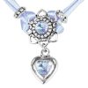 Schmuck LUISIA® | Luisia® Halskette Chiara Mit Herzblute, Strassherz Und Kristallen Von Swarovski® - Taubenblau