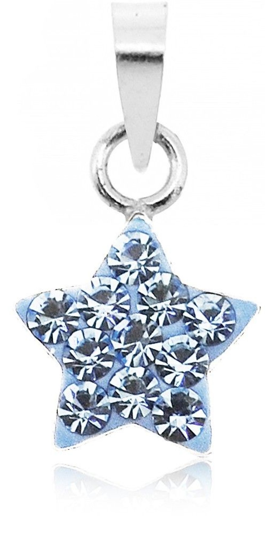 Schmuck LUISIA® | Luisia® Kettenanhanger Stern Mit Kristallen Von Swarovski® - 925 Sterling Silber - Hellblau