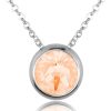 Schmuck LUISIA® | Luisia® Halskette "Ciri" Mit Kristallen Von Swarovski® - 11 Mm - Silber / Light Peach