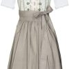 Madchen Bergweiss Trachten Dirndl | Bergweiss Trachten Kinder Dirndl Dorisa - Creme / Taupe / Rosa