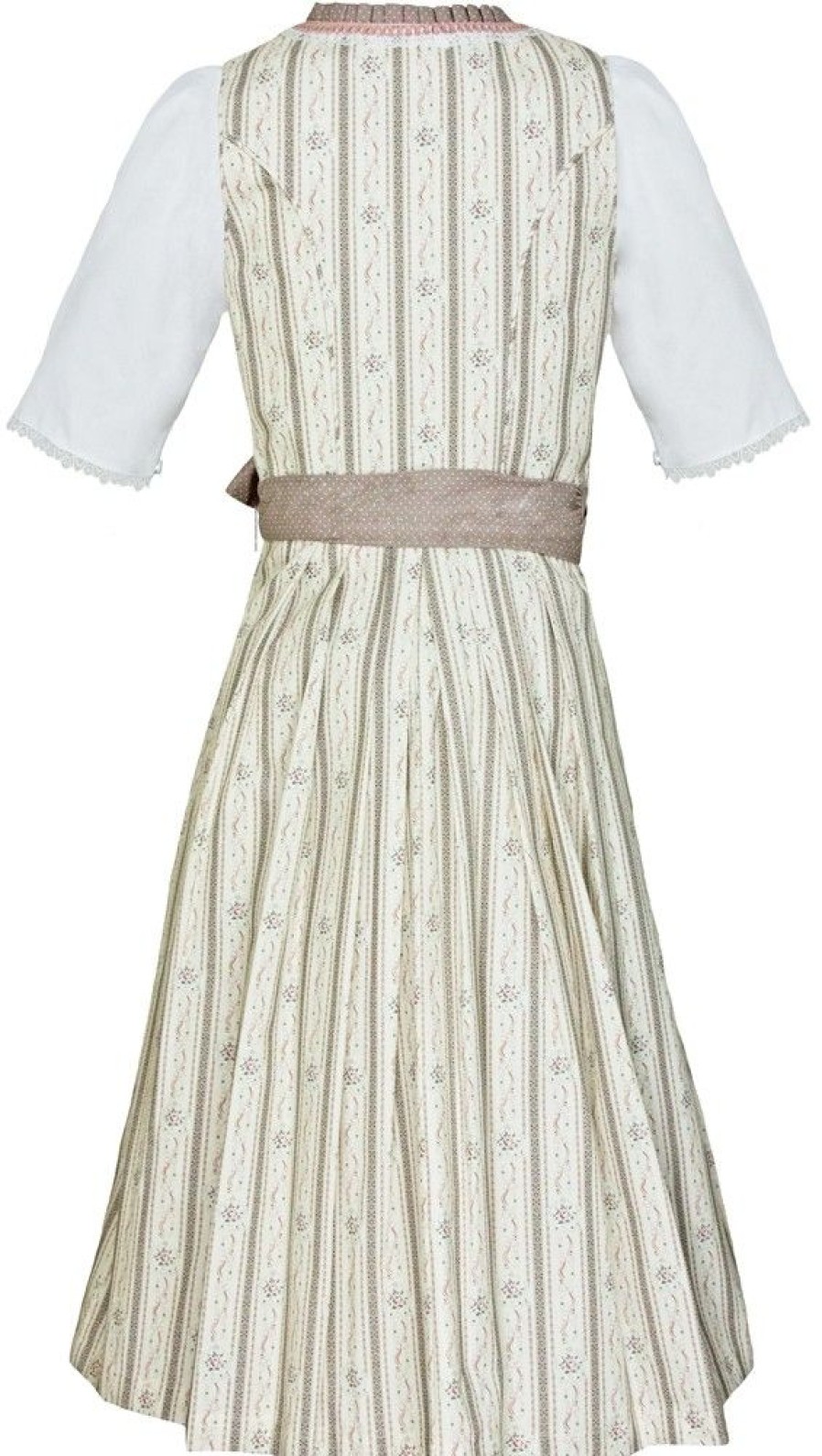 Madchen Bergweiss Trachten Dirndl | Bergweiss Trachten Kinder Dirndl Dorisa - Creme / Taupe / Rosa