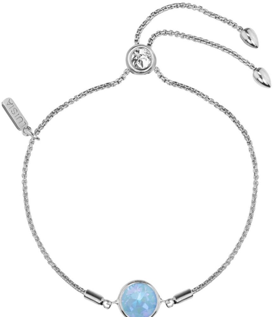 Damen LUISIA® Armbander | Luisia® Armband "Ciri" Mit Kristallen Von Swarovski® - Silber / Ocean Delite