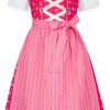 Madchen Isar-Trachten Dirndl | Isar-Trachten Kinder Dirndl "Victoria" 3-Tlg. Mit Bluse 52415 | Pink Rosa