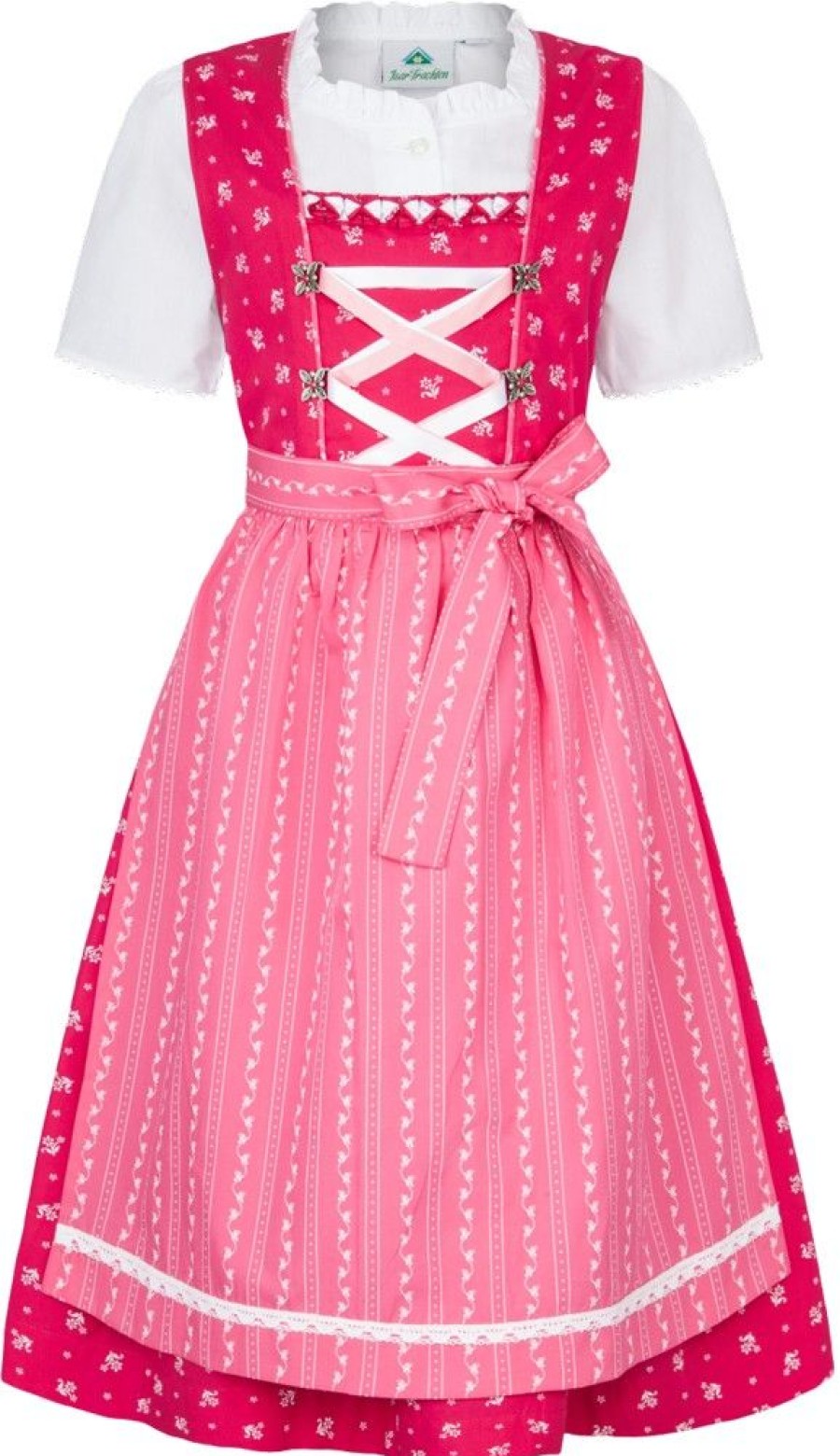 Madchen Isar-Trachten Dirndl | Isar-Trachten Kinder Dirndl "Victoria" 3-Tlg. Mit Bluse 52415 | Pink Rosa