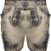 Damen Maddox Hosen | Maddox Kurze Damen Trachten Lederhose Griessee - Beige