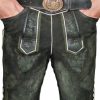 Herren Country Maddox Lederhosen | Maddox Kurze Lederhose "Ammersee" Mit Gurtel | Antik Cappuccino