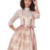 Damen Krüger MADL Dirndl | Kruger Dirndl "Kailia" Spitzenschurze 417565 | Rosa 50Cm