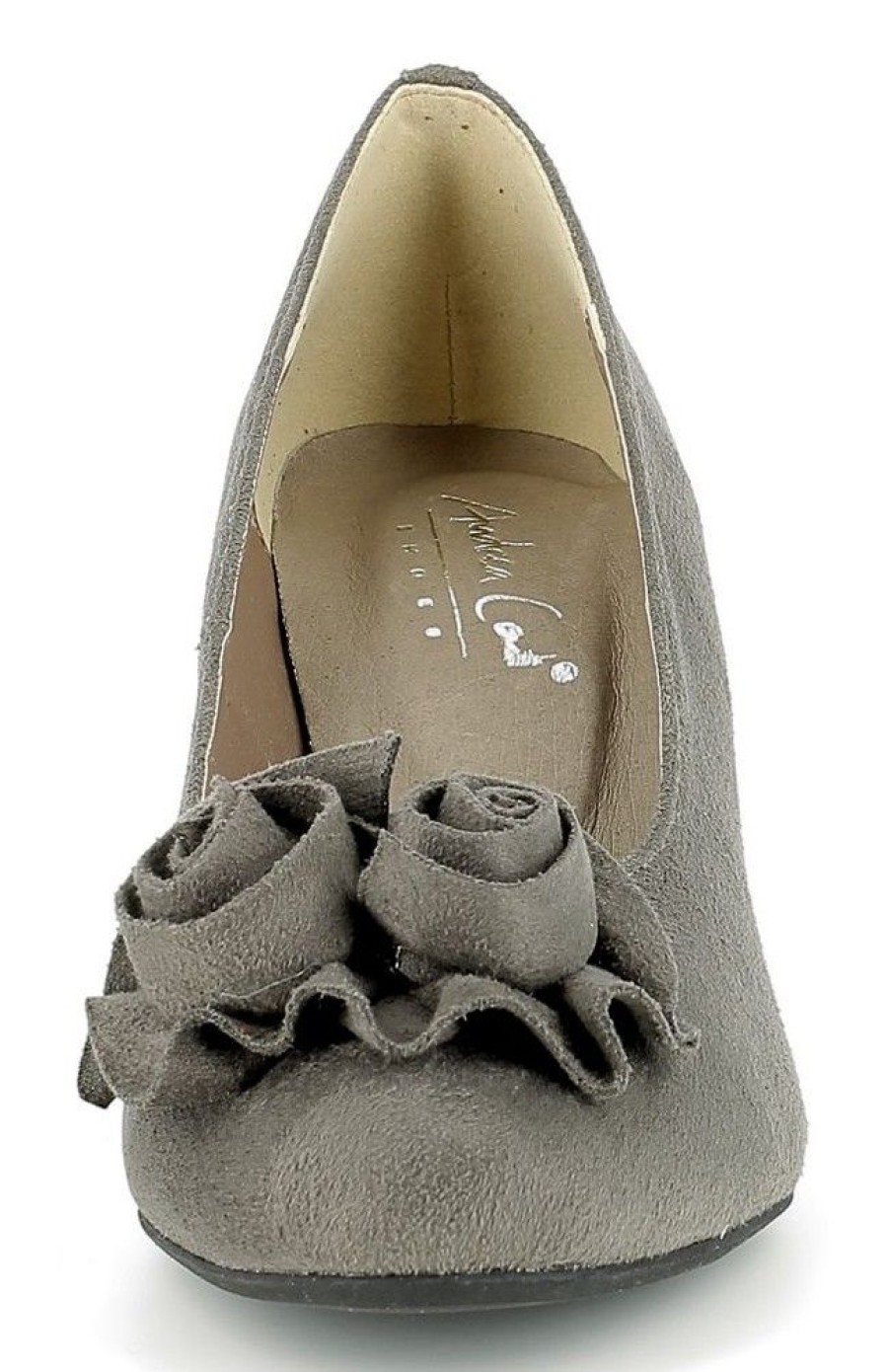 Damen Andrea Conti Pumps | Hirschkogel By Andrea Conti - Damen Pumps Mit Blume - Dunkeltaupe