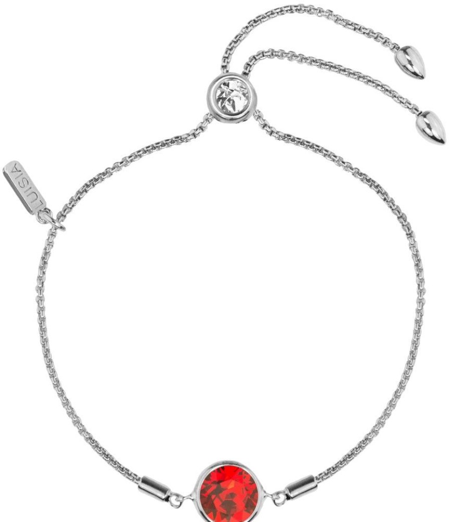 Schmuck LUISIA® | Luisia® Armband "Ciri" Mit Kristallen Von Swarovski® - Silber / Light Siam