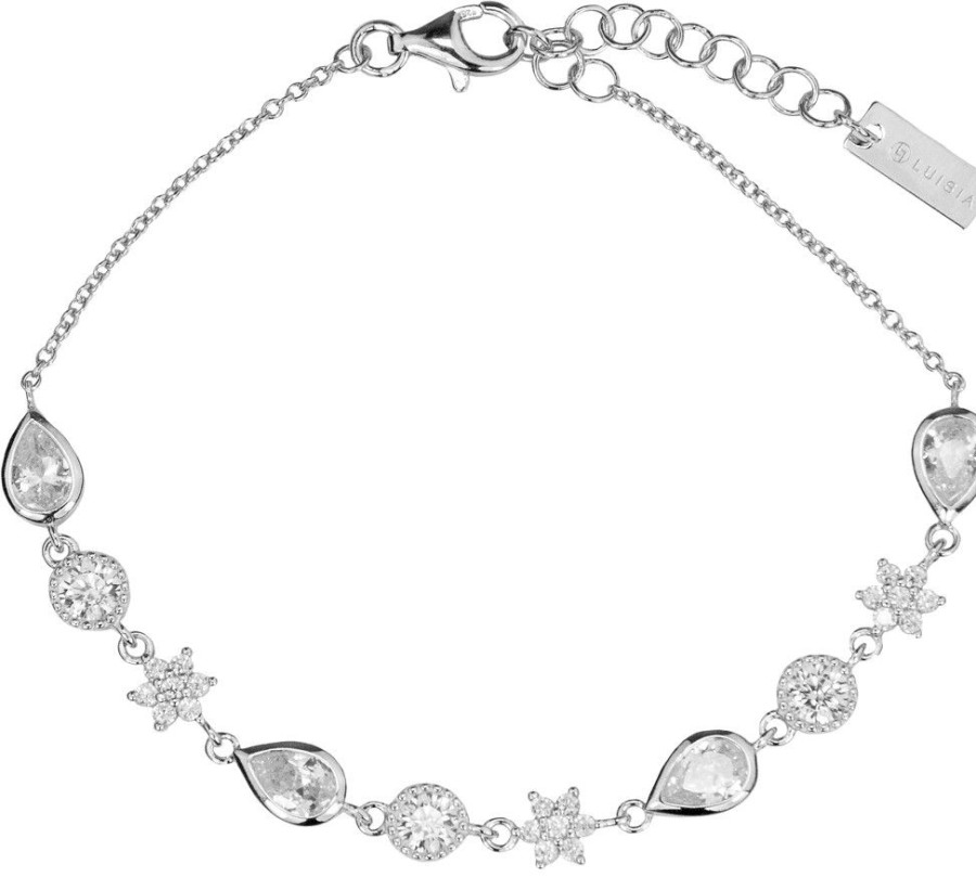 Schmuck LUISIA® | Luisia® Armband "Sterne Und Tropfen" Mit Zirkonia 66986 - 925 Silber Echtschmuck