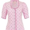 Damen Trachtenland Blusen & Shirts | Pierre Marcel Damen Blumchen Trachtenbluse Amelie Mit Stehkragen - Rosa