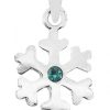 Schmuck LUISIA® | Luisia® Kettenanhanger Schneeflocke Mit Kristall Von Swarovski® - 925 Sterling Silber - Blau